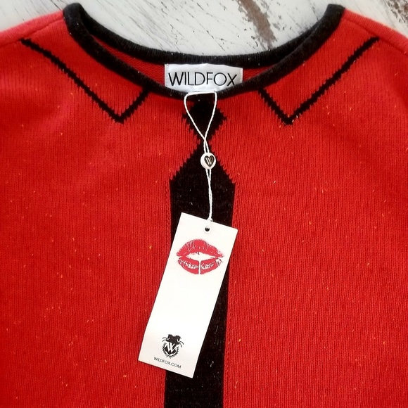 Make Offer Wildfox Tie Dinner Party Sweater - Picture 4 of 6
